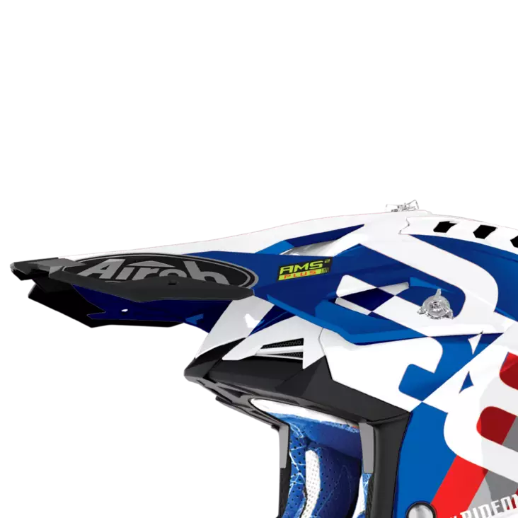 Airoh Aviator 3 Lippa Rainbow sininen/punainen - Duell ajovarusteet - 59140 - 1