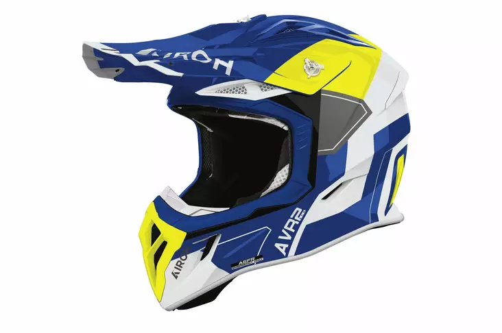 Airoh Kypärä Aviator Ace 2 Shield Sininen/Keltainen kiiltävä, XS - Duell ajovarusteet - 60190 - 1