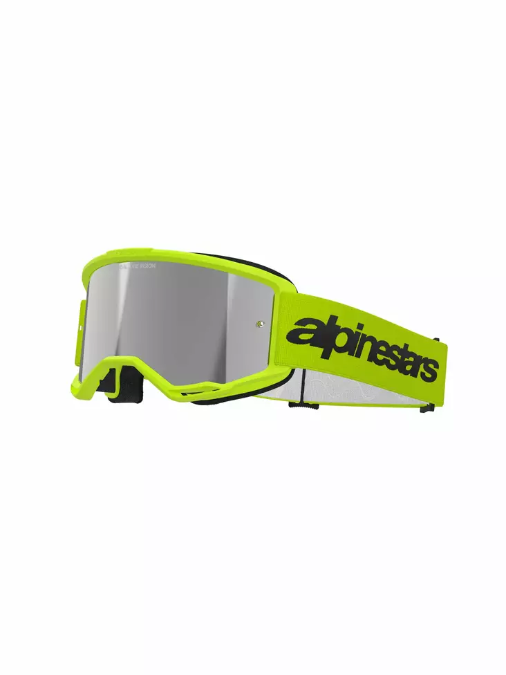Alpinestars Ajolasit Vision 3 WORDMARK Keltainen Fluo Peili Hopea - Duell ajovarusteet - 37320 - 1