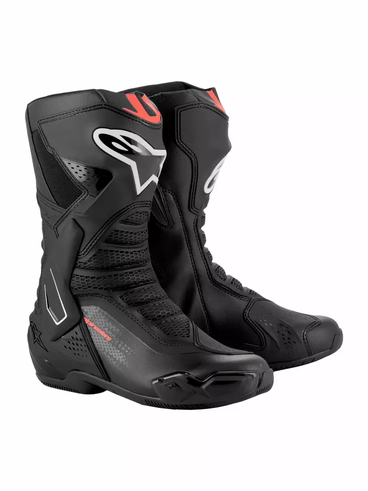 Alpinestars Ajosaapas SMX-6 v3 Musta/Punainen Fluo, 41 - Duell ajovarusteet - 39060 - 1