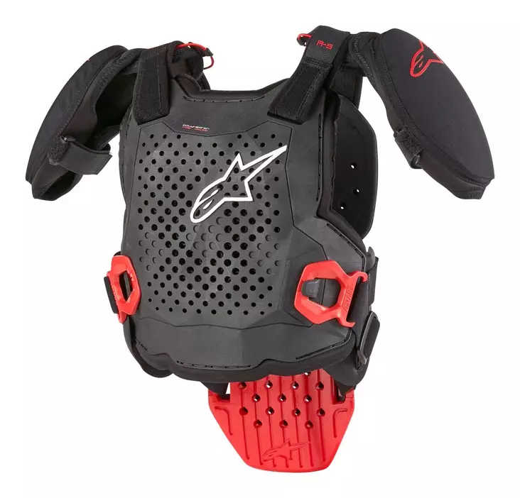 Alpinestars Bröstskydd A-5 S Nuorten Musta/Valkoinen/Punainen L/XL - Duell ajovarusteet - 37090 - 1