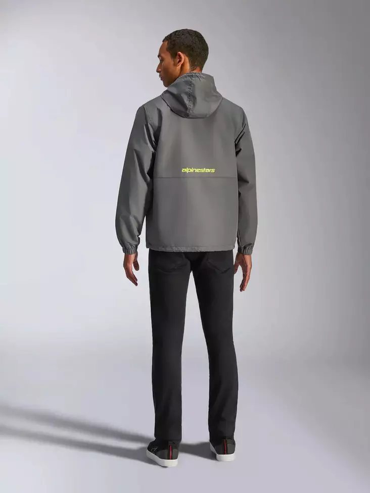 Alpinestars Jacket Speeder Chromium Windbreaker Charcoal Fluo Yellow, M - Duell ajovarusteet - 35400 - 1