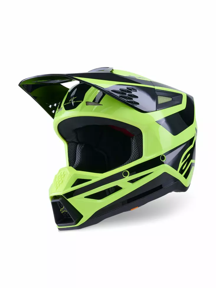 Alpinestars Kypärä S-M3 Heat Fluo Keltainen/Musta, S - Duell ajovarusteet - 36170 - 1