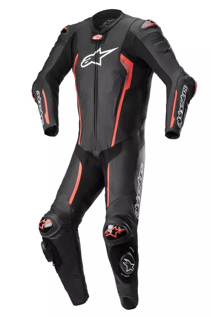 Alpinestars Nahkapuku 1-pcs Missile v2 Musta/Punainen fluo 54 - Duell ajovarusteet - 40540 - 1