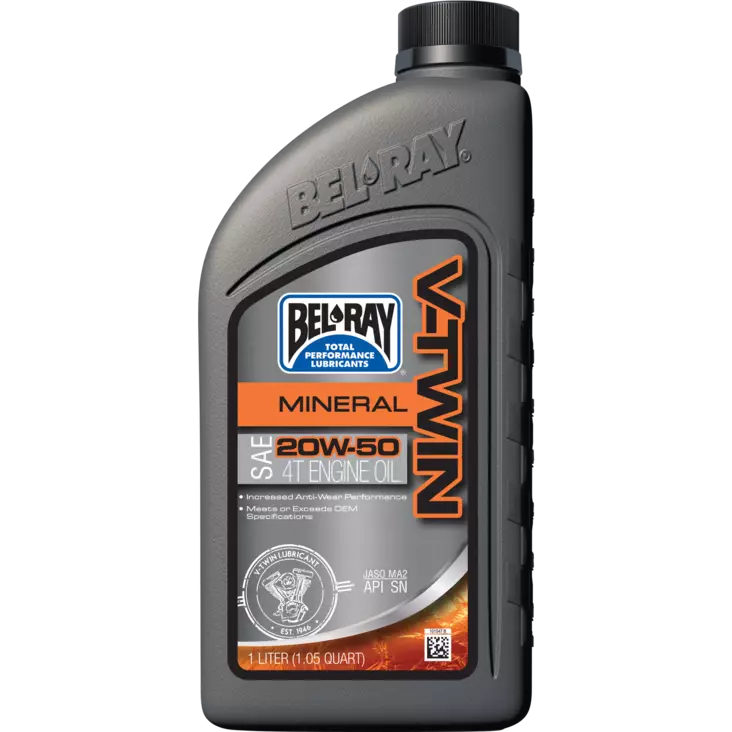 Bel-Ray V-Twin Mineral 20W-50 1L - Duell öljyt ja muut nesteet - 140670 - 1