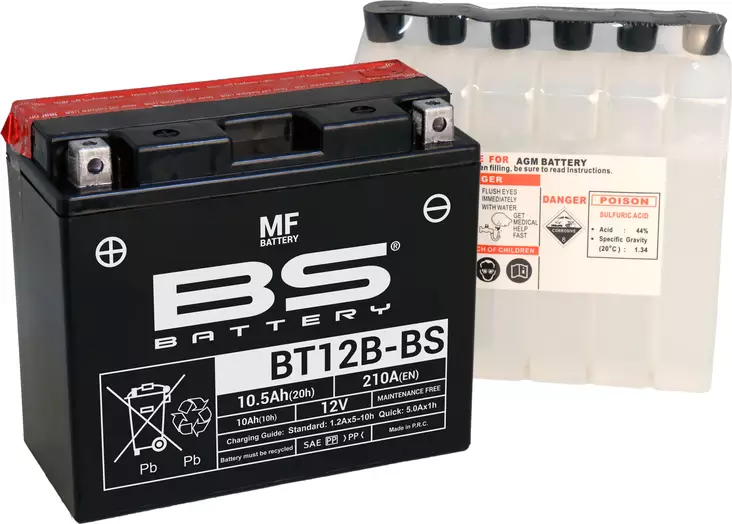 BS Battery BT12B-BS MF (cp) Maintenance Free - Duell muut varaosat ja tarvikkeet - 131900 - 1