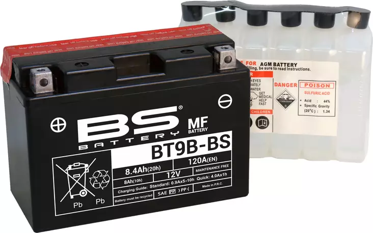 BS Battery BT9B-BS MF (cp) Maintenance Free - Duell muut varaosat ja tarvikkeet - 131770 - 1