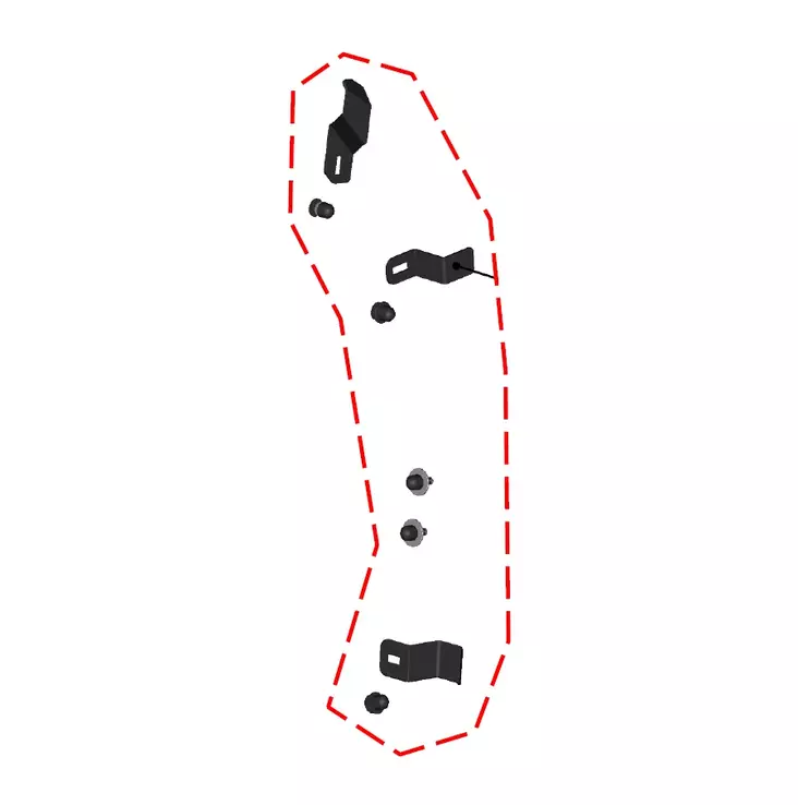 DFK Oikea Ovikiinnike kiinnikesarja CFMoto Zforce 550/800 - Duell ATV varaosat ja tarvikkeet - 29360 - 1