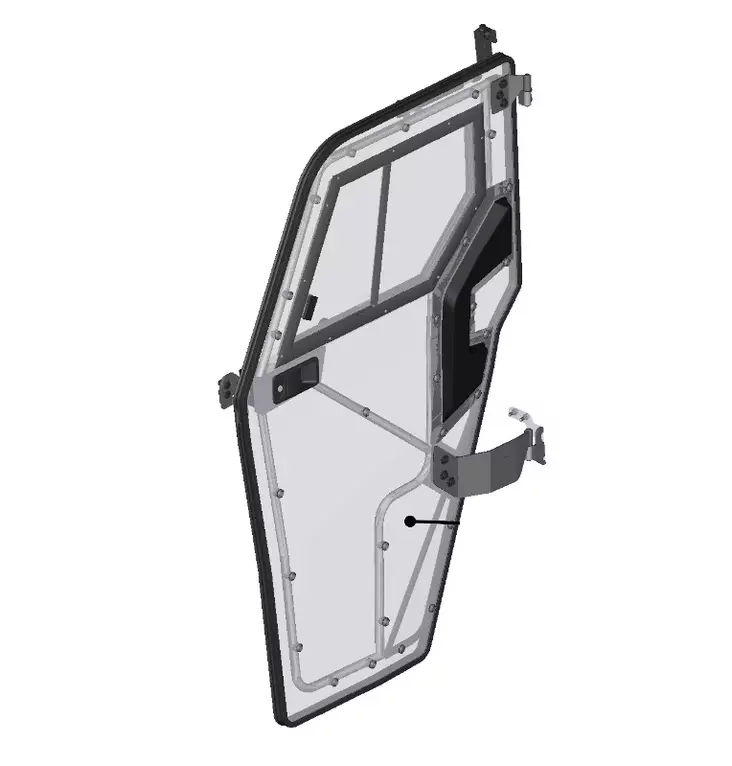 DFK Ovi kokoonpano vasen Polaris Ranger 570 Midsize 2022-> - Duell ATV varaosat ja tarvikkeet - 29200 - 1