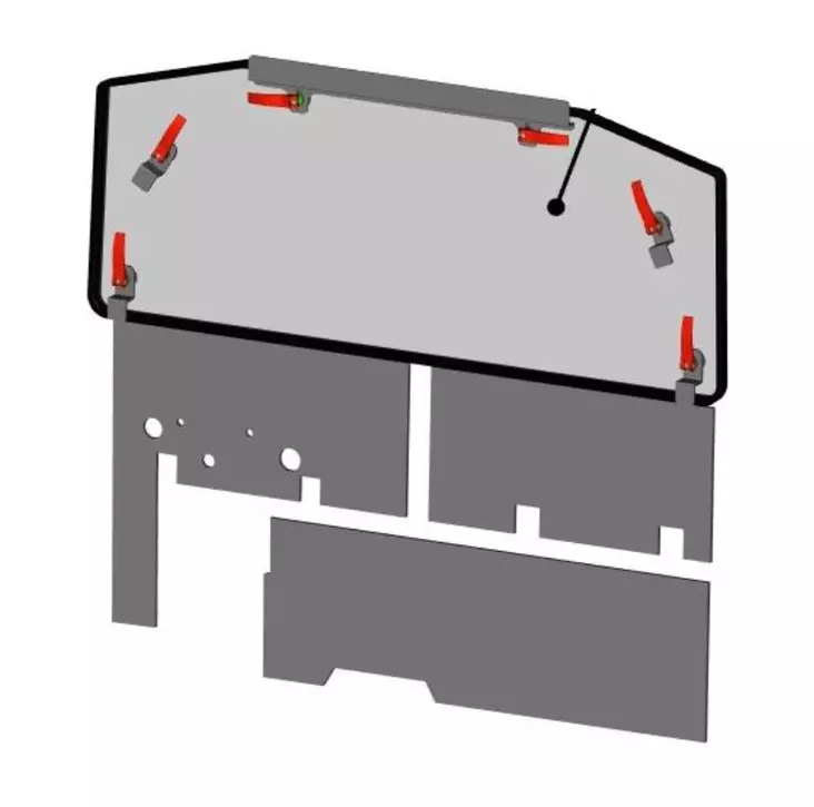 DFK Takapaneeli kokoonpano Can-Am Defender/Traxter 2025 - Duell ATV varaosat ja tarvikkeet - 29890 - 1