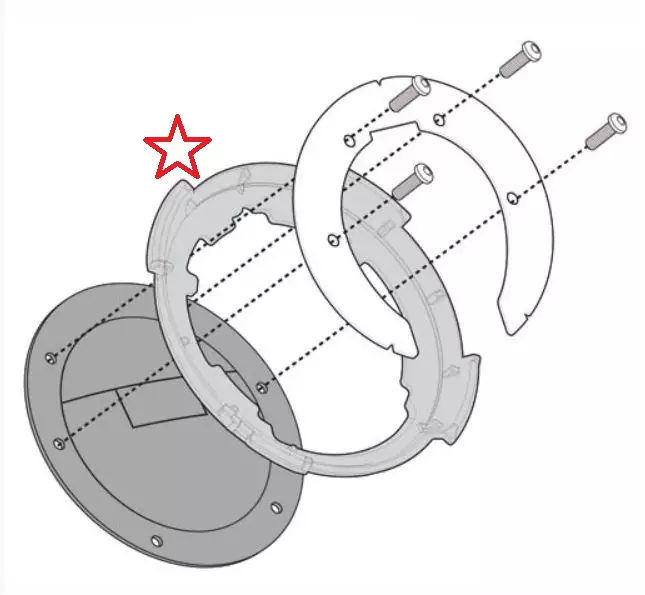 Givi Tanklock kiinnike Tanklocklaukkujen kiinnittämiseen - Duell MP varaosat ja tarvikkeet - 102420 - 1