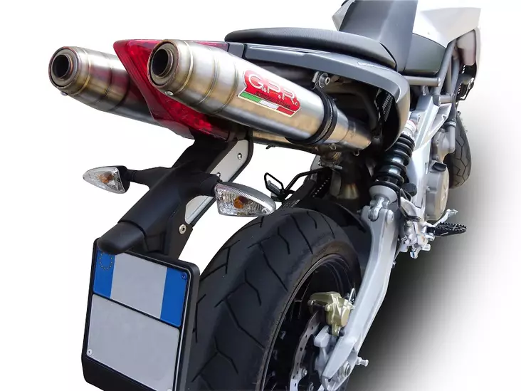 GPR Aprilia Shiver 900 2017/20 e4 Pair Racing slip-on exhaust Deeptone Inox - Duell MP varaosat ja tarvikkeet - 112680 - 1
