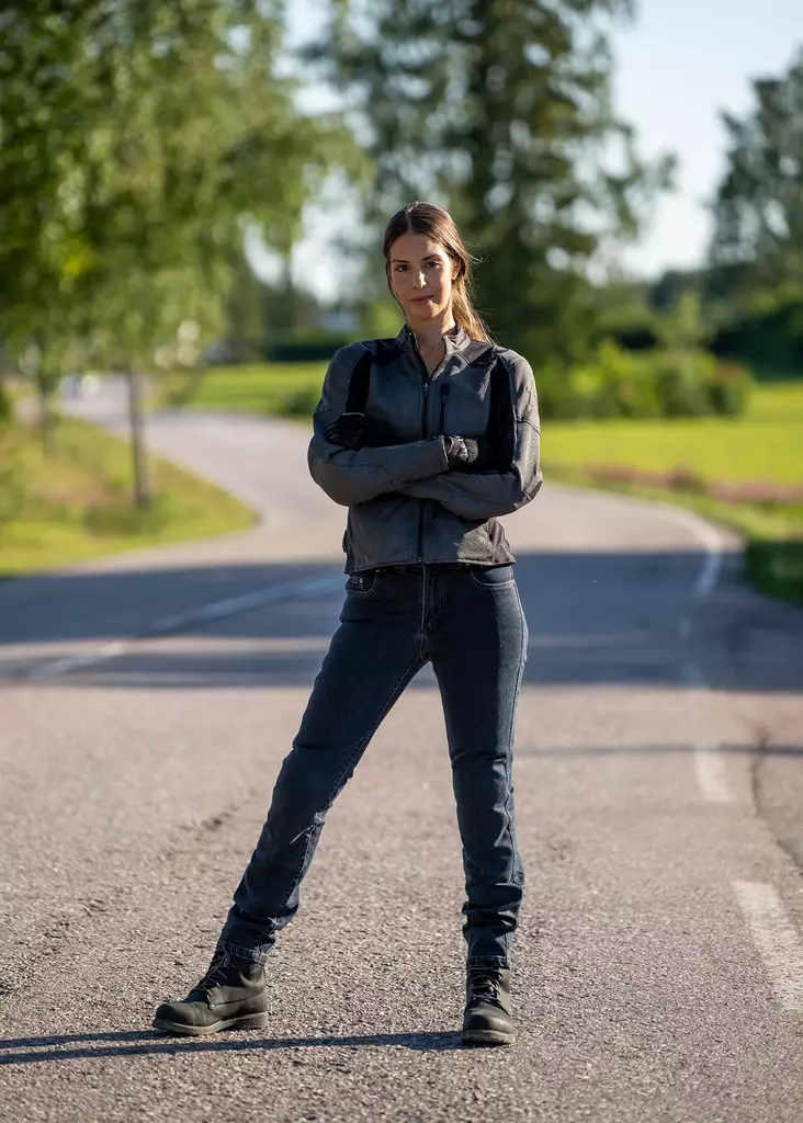 Halvarssons Tekstiilitakki Arvika Woman Musta/harmaaVaalean harmaa 44 - Duell ajovarusteet - 31650 - 1