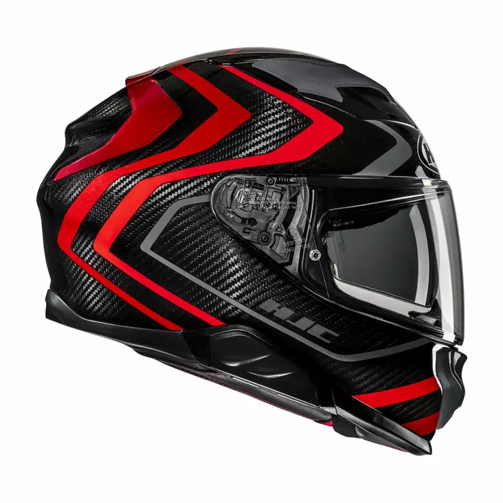 HJC Kypärä F71 Carbon Nevio Musta/Punainen MC1 XS - Duell ajovarusteet - 56460 - 1