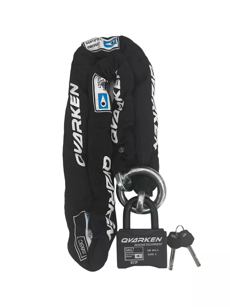 Hyper Lukituspaketti ketju+lukko Luokka 3 1.5m - Duell venetarvikkeet - 67010 - 1