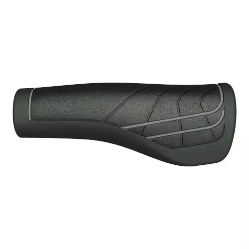 Kädensija HERRMANS Line lukkogrippi 125mm musta/harmaa 1pr/pkt - Duell polkupyörien varaosat ja tarvikkeet - 124290 - 1
