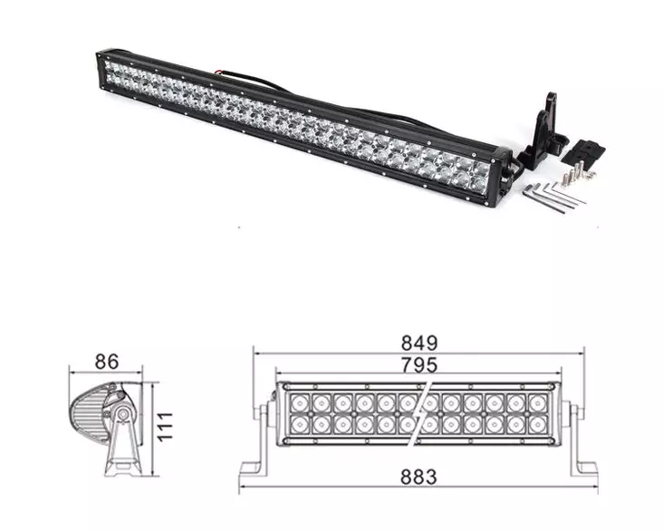 Kinwons Led Kaukovalopaneeli 10-32V 180W - Duell ATV varaosat ja tarvikkeet - 138540 - 1