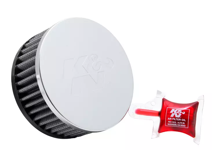 K&N Universal Clamp-On Air Filter 2-1/4" O/S Flg 4-1/2"Od 2"H - Duell MP varaosat ja tarvikkeet - 127500 - 1