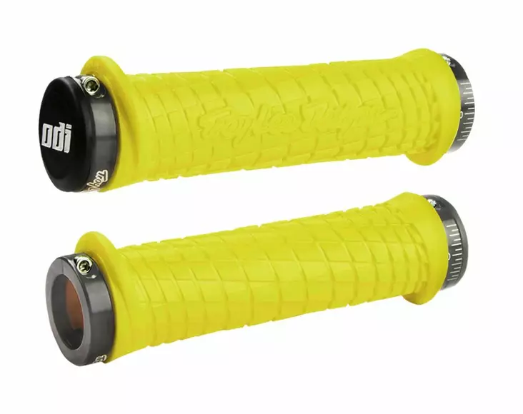 ODI LOCK-ON Grips Troy Lee Designs Signature Series Flo-Yellow W/Grey - Duell MP varaosat ja tarvikkeet - 53590 - 1