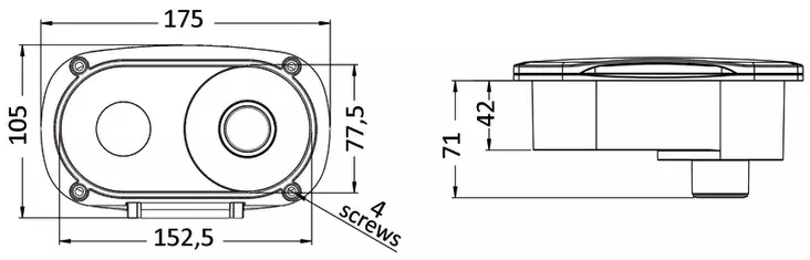 Osculati Elissa deck shower w/Keji mixer SS hose 2.5m - Duell venetarvikkeet - 6710 - 1