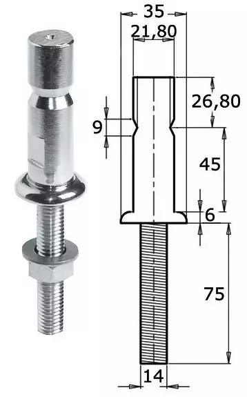 Osculati keulakaiden kiinnike 25 x 1.5 mm - Duell venetarvikkeet - 5680 - 1