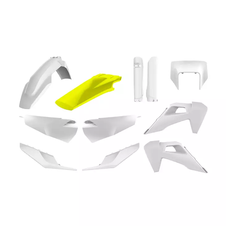 Polisport Full kit Husqvarna TE/FE(20-23) OEMCOLOR White/Yellow rear - Duell MP varaosat ja tarvikkeet - 129870 - 1