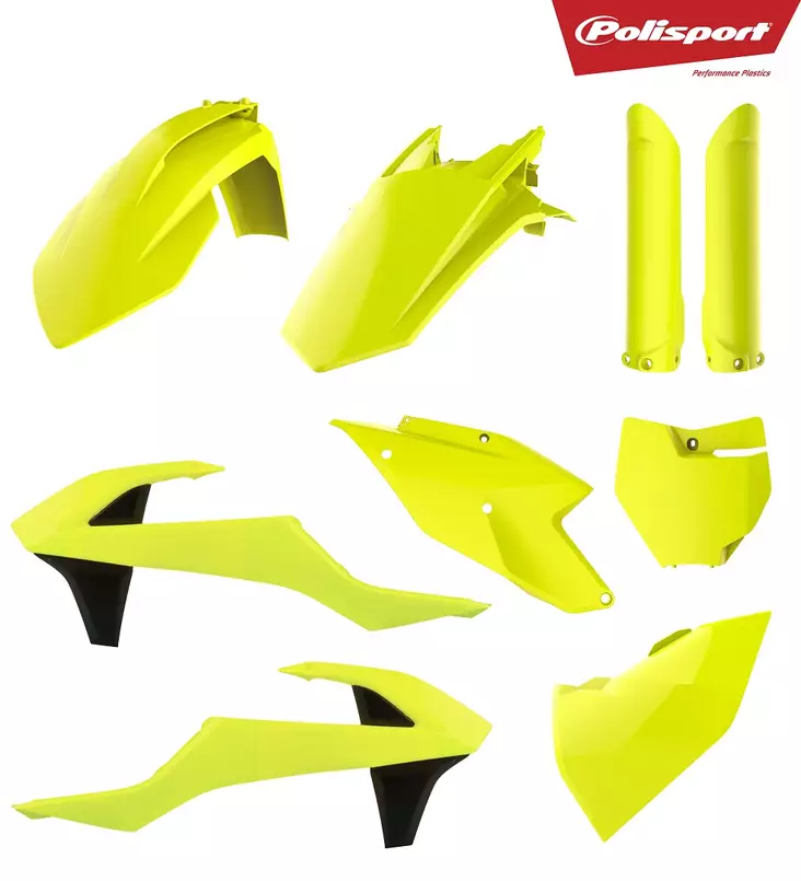 Polisport plastic kit SX125/150, SX-F250/350/450 16-18 Flo yellow (1) - Duell MP varaosat ja tarvikkeet - 129150 - 1