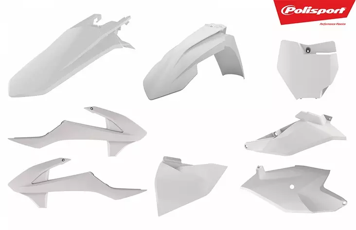 Polisport plastic kit SX85 18-24 white (1) - Duell MP varaosat ja tarvikkeet - 129590 - 1
