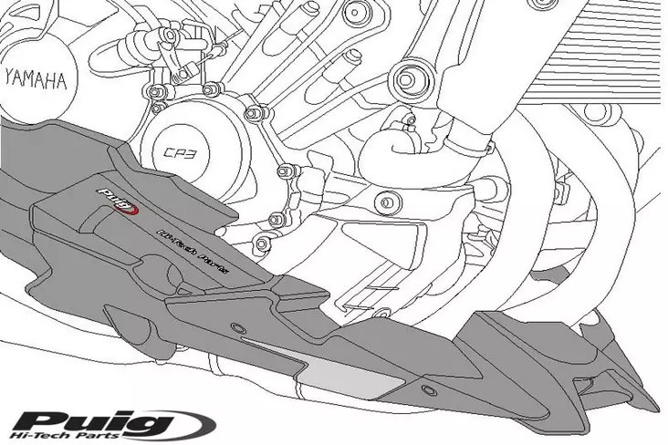 Puig Engine Spoiler Ducati Monster 937 21' C/Black - Duell MP varaosat ja tarvikkeet - 98560 - 1