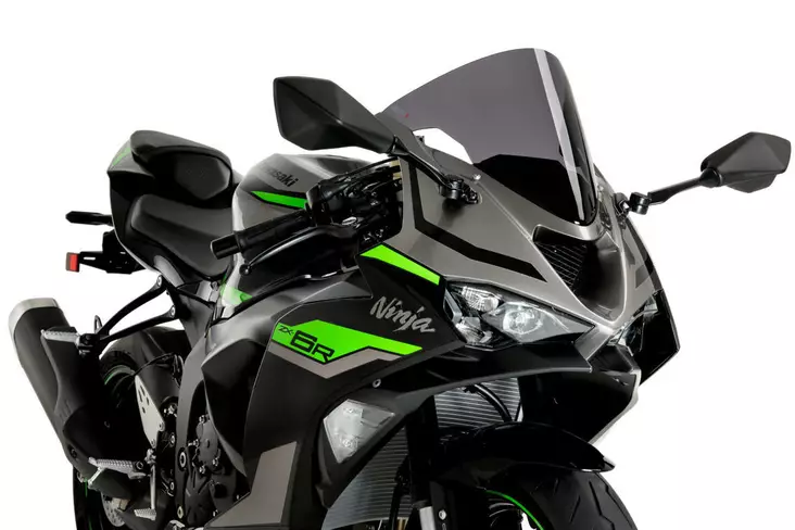 Puig R-Racer Screen Kawasaki ZX-6R 24' C/Dark Smoke - Duell MP varaosat ja tarvikkeet - 96250 - 1