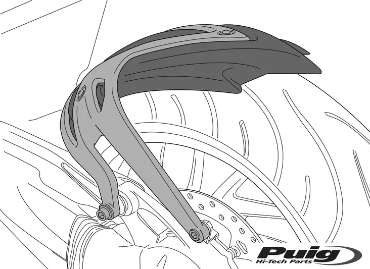 Puig Rear Hugger Yamaha Mt-09 Tracer/Gt 21' C/Carbon Lo - Duell MP varaosat ja tarvikkeet - 95080 - 1