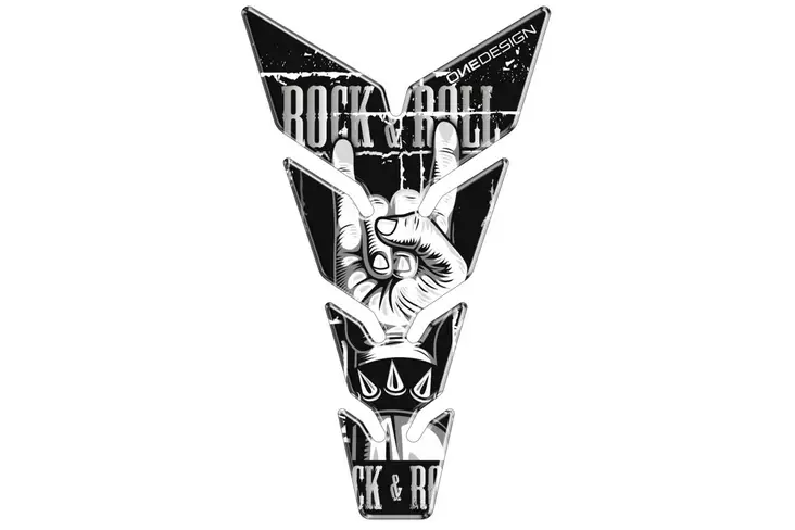 Puig Tank Pad Skull Skull Rock&Roll C/Black - Duell MP varaosat ja tarvikkeet - 98710 - 1