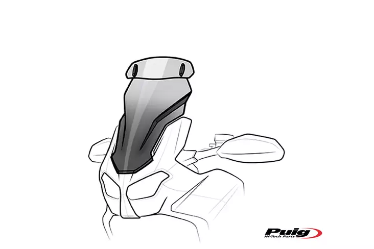 Puig Touring Screen W/Visor Honda Adv 350 22' C/Smok - Duell MP varaosat ja tarvikkeet - 98040 - 1