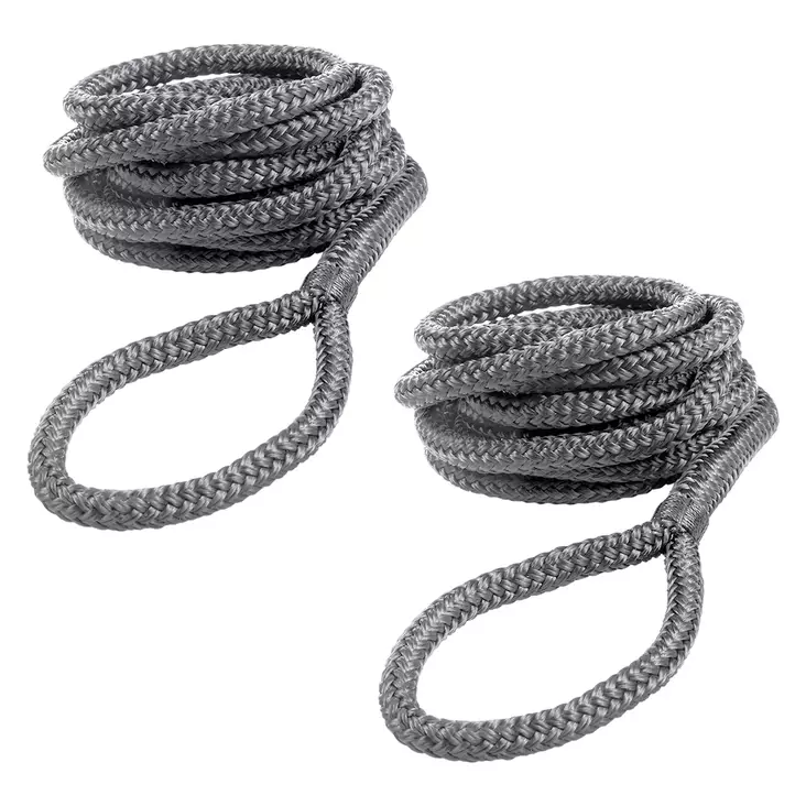 Qvarken Lepuuttajaköysi 10mm 2m harmaa 2kpl - Duell venetarvikkeet - 139140 - 1