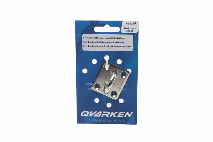 Qvarken Rengaslevy AISI316 40x50mm - Duell venetarvikkeet - 140000 - 1