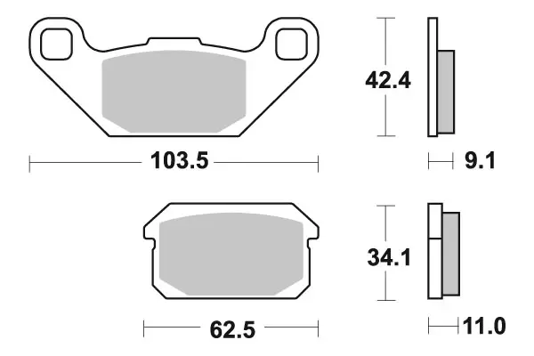 Sbs Jarrupalat Ceramic - Duell MP varaosat ja tarvikkeet - 123180 - 1