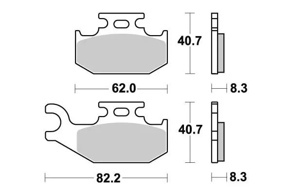 Sbs Jarrupalat Racing Sintered - Duell MP varaosat ja tarvikkeet - 123600 - 1
