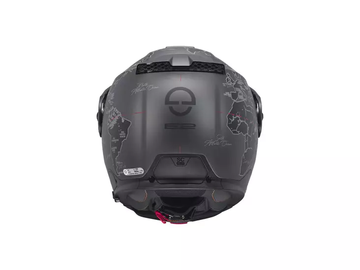 Schuberth Kypärä E2 Atlas mattamusta/punainen, 59 L - Duell ajovarusteet - 65810 - 1