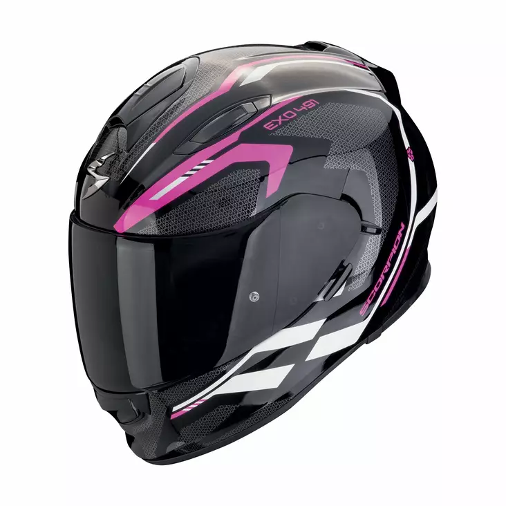 SCORPION Kypärä EXO-491 KRIPTA Musta-Pinkki-Valkoinen, XXL - Duell ajovarusteet - 50990 - 1