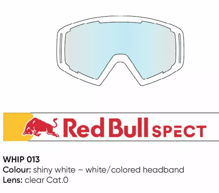 Spect Red Bull Whip MX Goggles Singel lens white clear - Duell ajovarusteet - 45330 - 1