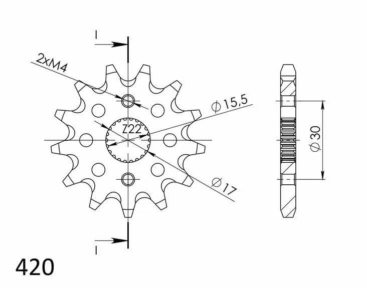 Supersprox Eturatas 1256.13 - Duell MP varaosat ja tarvikkeet - 119550 - 1