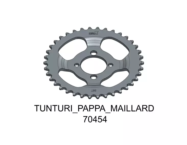 Tec-X Takaratas 38 hammasta (415) Tunturi Pappa - Maillard - Duell mopojen varaosat ja tarvikkeet - 118810 - 1