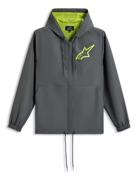 Alpinestars Jacket Speeder Chromium Windbreaker Charcoal Fluo Yellow, M - Duell ajovarusteet - 35400 - 1