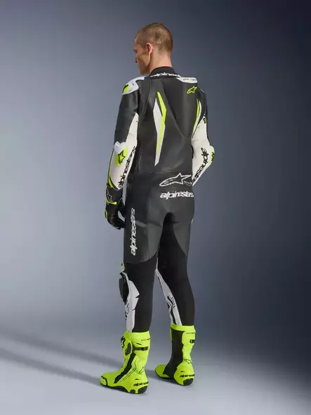 Alpinestars Nahkapuku 1-pcs GP Tech v5 Musta/Valkoinen/Fluo Keltainen, 50 - Duell ajovarusteet - 40330 - 1