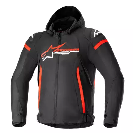 Alpinestars Tekstiilitakki Zaca Vedenpitävä Musta/Punainen/Valkoinen 2XL - Duell ajovarusteet - 42790 - 1