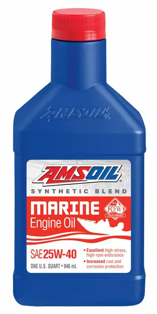 Amsoil 25W-40 Synthetic-Blend Marine Engine Oil 946ml - Duell öljyt ja muut nesteet - 62550 - 1