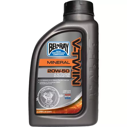 Bel-Ray V-Twin Mineral 20W-50 1L - Duell öljyt ja muut nesteet - 140670 - 1
