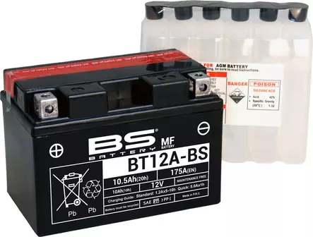 BS Battery BT12A-BS MF (cp) Maintenance Free - Duell muut varaosat ja tarvikkeet - 132050 - 1