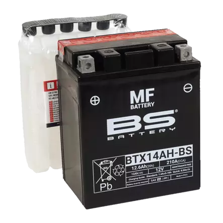 BS Battery BTX14AH-BS MF (cp) Maintenance Free - Duell muut varaosat ja tarvikkeet - 131660 - 1