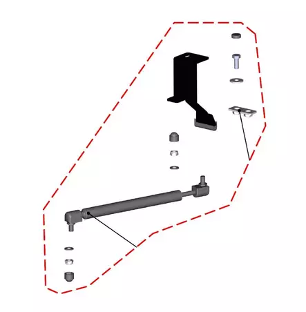 DFK Oikea Oven kaasusylinterisarja Polaris Ranger 1000 - Duell ATV varaosat ja tarvikkeet - 29730 - 1